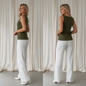 Ann Taylor factory tank navy green